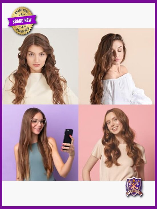 5pcs 18 inch Clip in Hair Extensions 100% Real Human Hair Straight Wavy